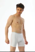 Erkek Elastanlı Biyeli Beyaz Uzun Boxer 855 thumbnail 2