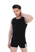 Erkek Ribana Kolsuz Spor Siyah Atlet 920 - 4