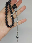 Golden & Siyah Obsidyen Taşı 33lük Tesbih 8mm (1250) thumbnail 5