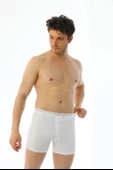 Erkek Elastanlı Biyeli Beyaz Boxer Şort 880 thumbnail 3