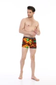 Erkek Renkli Yaprak Desenli Dijital Boxer 796 - 2