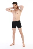 Erkek Elastanlı Biyeli Siyah Boxer Şort 880 thumbnail 4