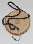 Golden & Siyah Obsidyen Taşı 99luk Tesbih 8mm (1250) - 6