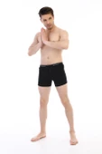 Erkek Elastanlı Biyeli Siyah Boxer Şort 880 thumbnail 3