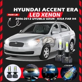 Hyundai Accent Era 2006-2012 Uzun-Kısa Far Uyumlu Şimşek Etkili Led Xenon Pro Series H4 thumbnail 1