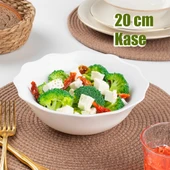 Porsima LHJW80 Porselen Kase, Derin Kase Sunum, Servis Kasesi Servis Tabağı 20 Cm - 1