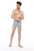 Erkek Elastanlı Biyeli Gri Melanj Boxer Şort 880 thumbnail 4