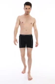 Erkek Elastanlı Biyeli Siyah Uzun Boxer 855 - 3