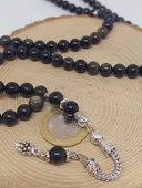 Golden & Siyah Obsidyen Taşı 99luk Tesbih 8mm (1250) - 3