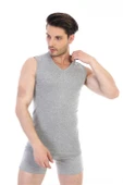 Erkek Ribana V Yaka Kolsuz Gri Atlet 921 thumbnail 3