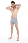 Erkek Elastanlı Biyeli Gri Melanj Boxer Şort 880 thumbnail 3