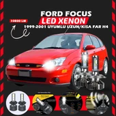 Ford Focus 1 1999-2001 Uzun-Kısa Uyumlu Şimşek Etkili Led Xenon Premium Series H4 thumbnail 1