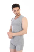 Erkek Ribana V Yaka Kolsuz Gri Atlet 921 thumbnail 2