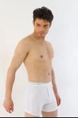 Erkek Elastanlı Biyeli Beyaz Boxer Şort 880 thumbnail 5