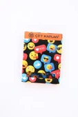 Erkek Renkli Emoji Desenli Dijital Boxer 796 - 9