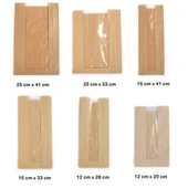 Pencereli Şemua Çizgili Baget Ekmek Fırın Kese Kağıdı - Orta boy -15x33 Cm. -1.5 Kg - Ort. 240 Ad thumbnail 5