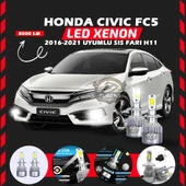 Honda Civic FC5 2016-2021 Sis Farı Uyumlu Şimşek Etkili Led Xenon Performance Series H11 thumbnail 1