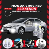 Honda Civic FB7 2012-2015 Sis Fari Uyumlu Şimşek Etkili Led Xenon Performance Series H11 thumbnail 1