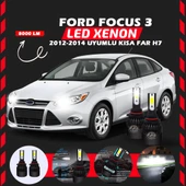 Ford Focus 3 2012-2014 Kısa Far Uyumlu Şimşek Etkili Led Xenon Light Series H7 thumbnail 1
