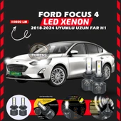 Ford Focus 4 2018-2024 Uzun Far Uyumlu Şimşek Etkili Led Xenon Premium Series H1 thumbnail 1