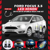 Ford Focus 3.5 2014-2018 Kısa Far Uyumlu Şimşek Etkili Led Xenon Pro Series H7 thumbnail 1