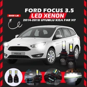 Ford Focus 3.5 2014-2018 Kısa Far Uyumlu Şimşek Etkili Led Xenon Light Series H7 - 1