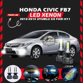 Honda Civic FB7 2012-2015 Sis Fari Uyumlu Şimşek Etkili Led Xenon Pro Series H11 - 1