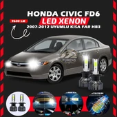 Honda Civic FD6 2007-2012 Kısa Far Uyumlu Şimşek Etkili Led Xenon Pro Series HB3 thumbnail 1