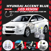 Hyundai Accent Blue 2011-2021 Uzun-Kısa Far Uyumlu Şimşek Etkili Led Xenon Performance Series H4 thumbnail 1