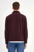 Bordo Polar Sweatshirt Erkek Dik Yaka - 3