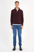 Bordo Polar Sweatshirt Erkek Dik Yaka - 2