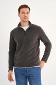 Füme Polar Sweatshirt Erkek Dik Yaka - 1