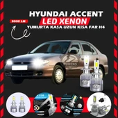 Hyundai Accent Yumurta Kasa Uyumlu Şimşek Etkili Led Xenon Performance Series H4 - 1