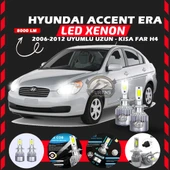 Hyundai Accent Era 2006-2012 Uzun-Kısa Far Uyumlu Şimşek Etkili Led Xenon Performance Series H4 - 1