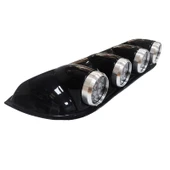 Off-Road Sis Lambası Yuvarlak Siyah 12x4 Led 12-24v Set - 4