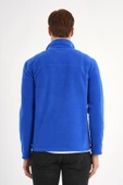 Mavi Polar Sweatshirt Erkek Dik Yaka - 3