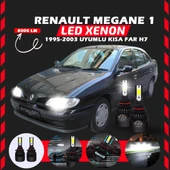 Renault Megane 1 1995-2003 Kısa Far Uyumlu Şimşek Etkili Led Xenon Light Series H7 thumbnail 1