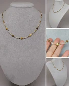 Dream Serisi Morganit Taşı 3mm Kolye (51252) thumbnail 1