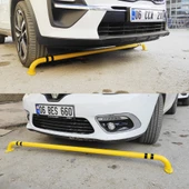 Otopark Stoperi Araç Park Stoperi Lastik Sonlandırma Demiri Üretimi 180 cm Ø48mm 3mm Turuncu (2 ADET) - 3