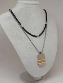 Night Serisi Erkek Doğal Taşlı Çelik Kolye (56018) thumbnail 4