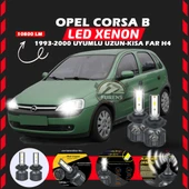 Opel Corsa B 1993-2000 Uzun - Kısa Uyumlu Şimşek Etkili Led Xenon Premium Series H4 - 1