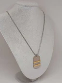 Taş Detaylı Erkek Çelik Kolye (56018) thumbnail 4