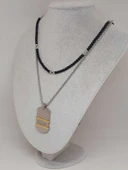 Night Serisi Erkek Doğal Taşlı Çelik Kolye (56018) thumbnail 5