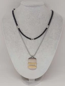 Night Serisi Erkek Doğal Taşlı Çelik Kolye (56018) thumbnail 2