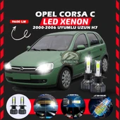 Opel Corsa C 2000-2006 Uzun Far Uyumlu Şimşek Etkili Led Xenon Pro Series H7 - 1