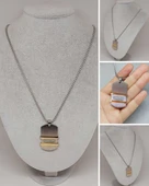 Taş Detaylı Erkek Çelik Kolye (56018) thumbnail 1