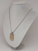 Taş Detaylı Erkek Çelik Kolye (56018) thumbnail 5