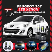Peugeot 207 1996-2011 Kısa Far Uyumlu Şimşek Etkili Led Xenon Pro Series H7 - 1