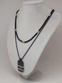 Night Serisi Erkek Doğal Taşlı Çelik Kolye (56024) - 5