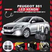Peugeot 301 2012-2021 Sis Farı Uyumlu Şimşek Etkili Led Xenon Premium Series H11 thumbnail 1